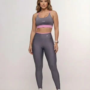 Conjunto Fitness Academia Calça E Top Zero Transparência