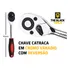 Jogo De Soquete Aço Crv 1/4 Catraca Chave Allen Kit Ferramentas C/ Maleta 46 Peças Fenda Philips Tks46 The Black Tools - Imagem 2