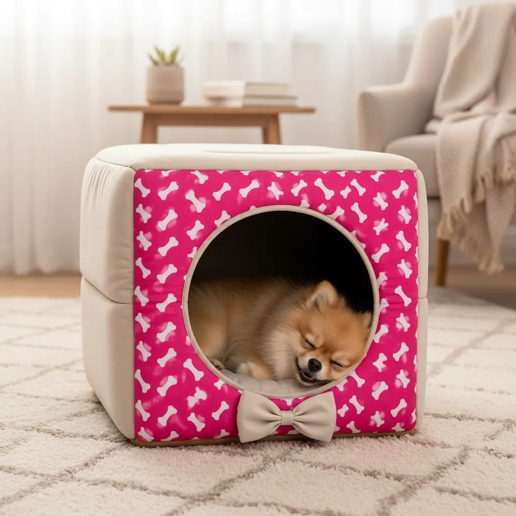 Cama Toca Iglu 2 Em 1 Cachorro Microfibra Impermeável Pet - Imagem 2