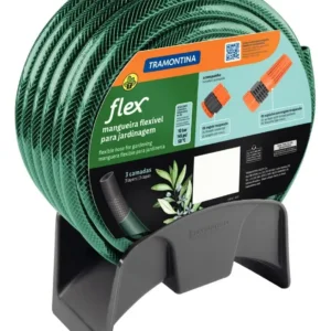 Mangueira Flex em PVC 3 Camadas E 15 Metros Verde Tramontina